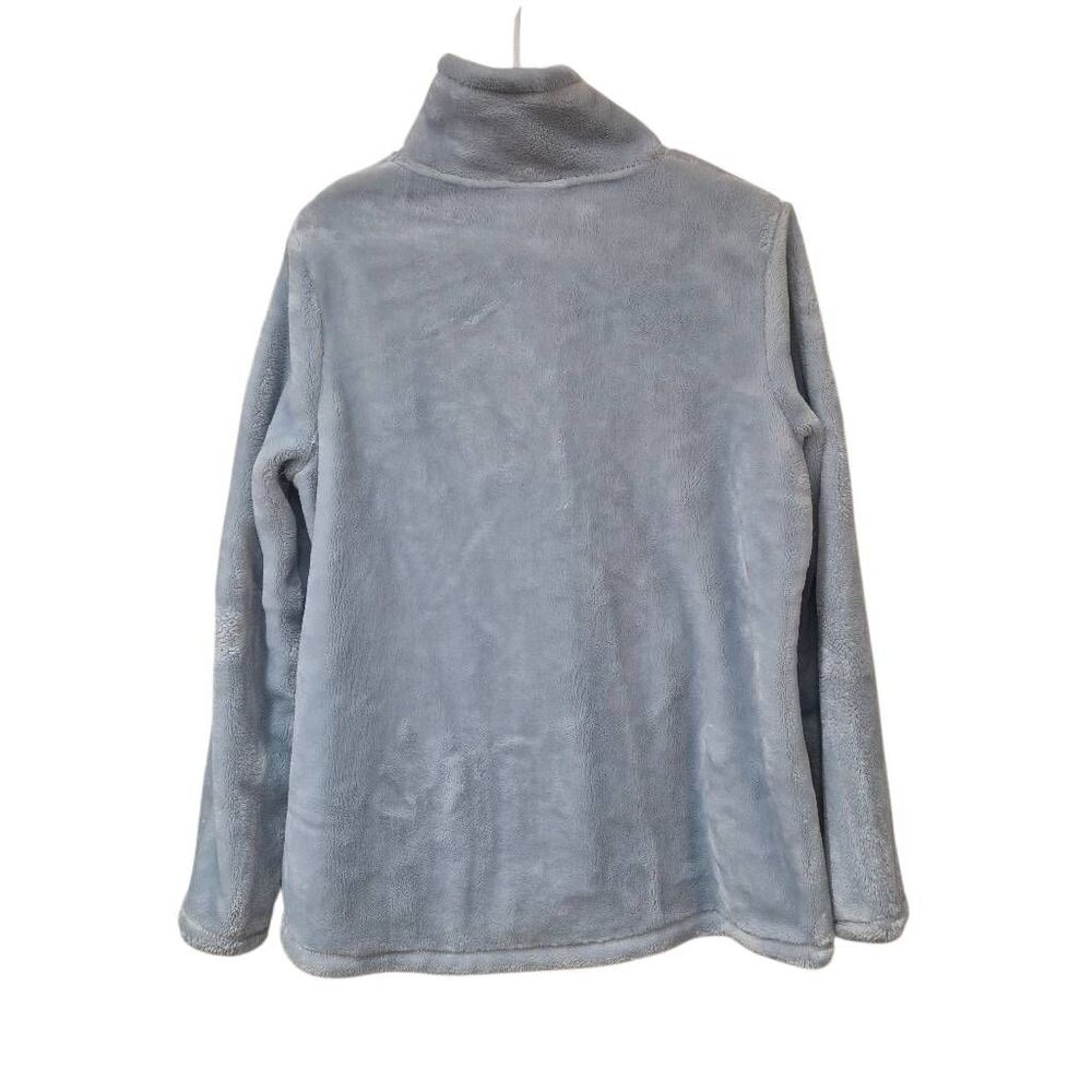 32 Degrees Heat Plush Faux Fur Full Zip Jacket Women Size L Blue Gray EUC - Picture 5 of 11